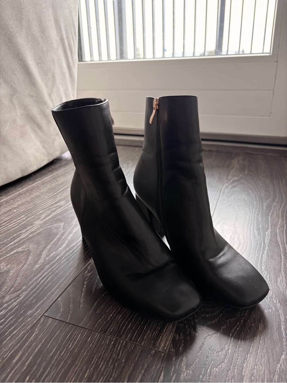 Women's Black Ankle Boots - Sleek Zip-Up Style